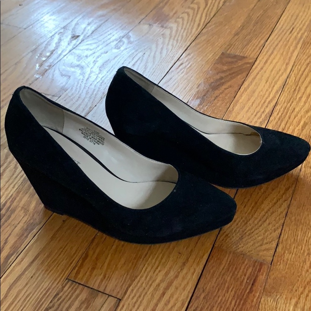 Nine West  wedge heels in black suede
